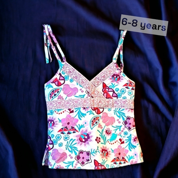 in fancy Other - NWoT girls 6-8 monsoon style cotton top cami adjustable tiestrings, never worn